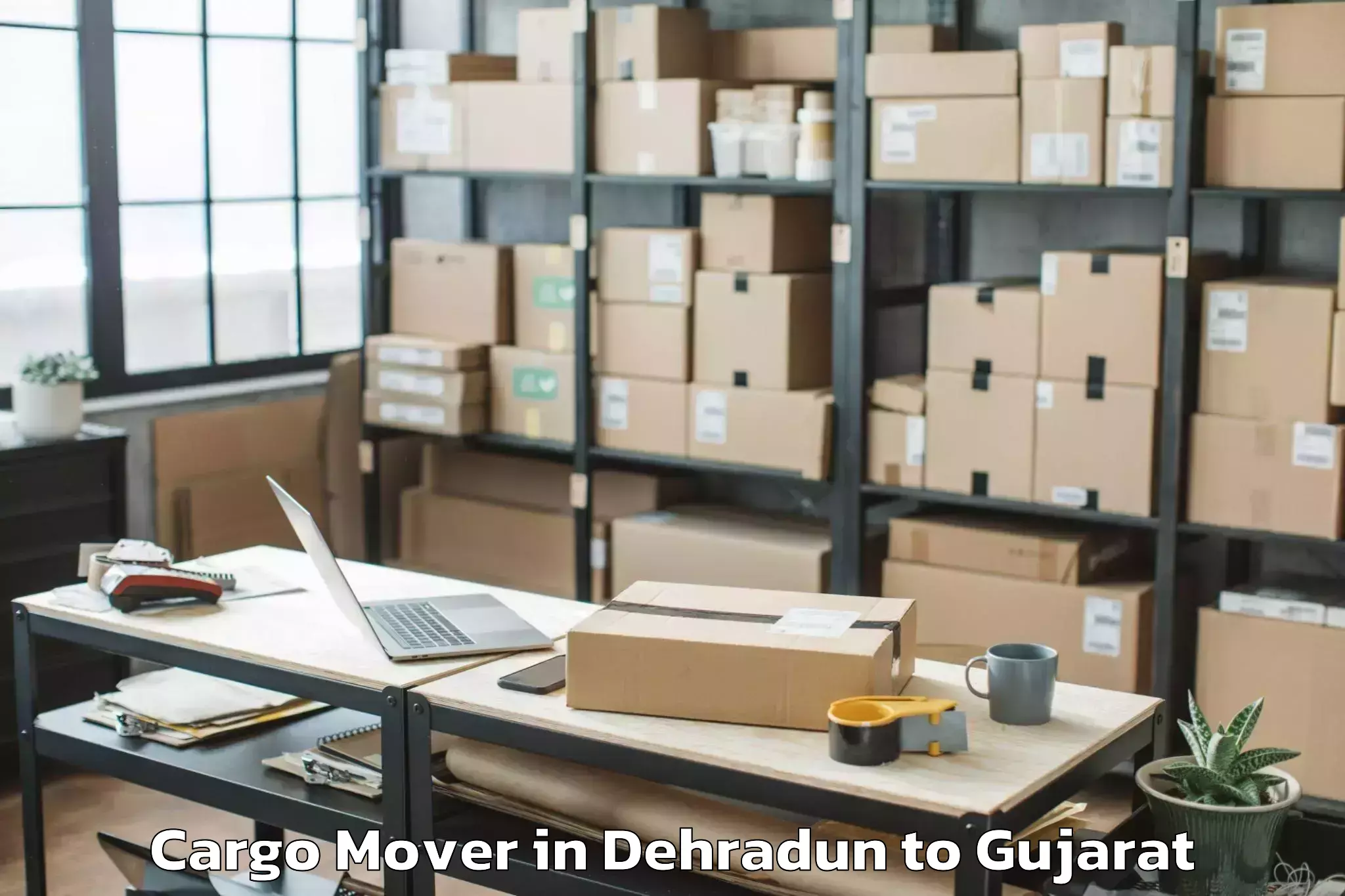 Affordable Dehradun to Jhagadia Cargo Mover